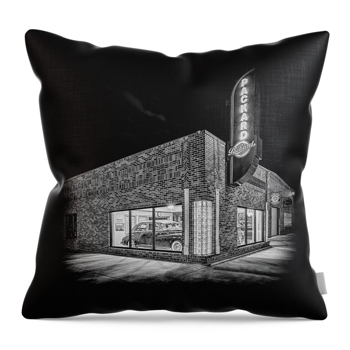 Packard Throw Pillow featuring the photograph The Packard Dealer #3 by Susan Rissi Tregoning