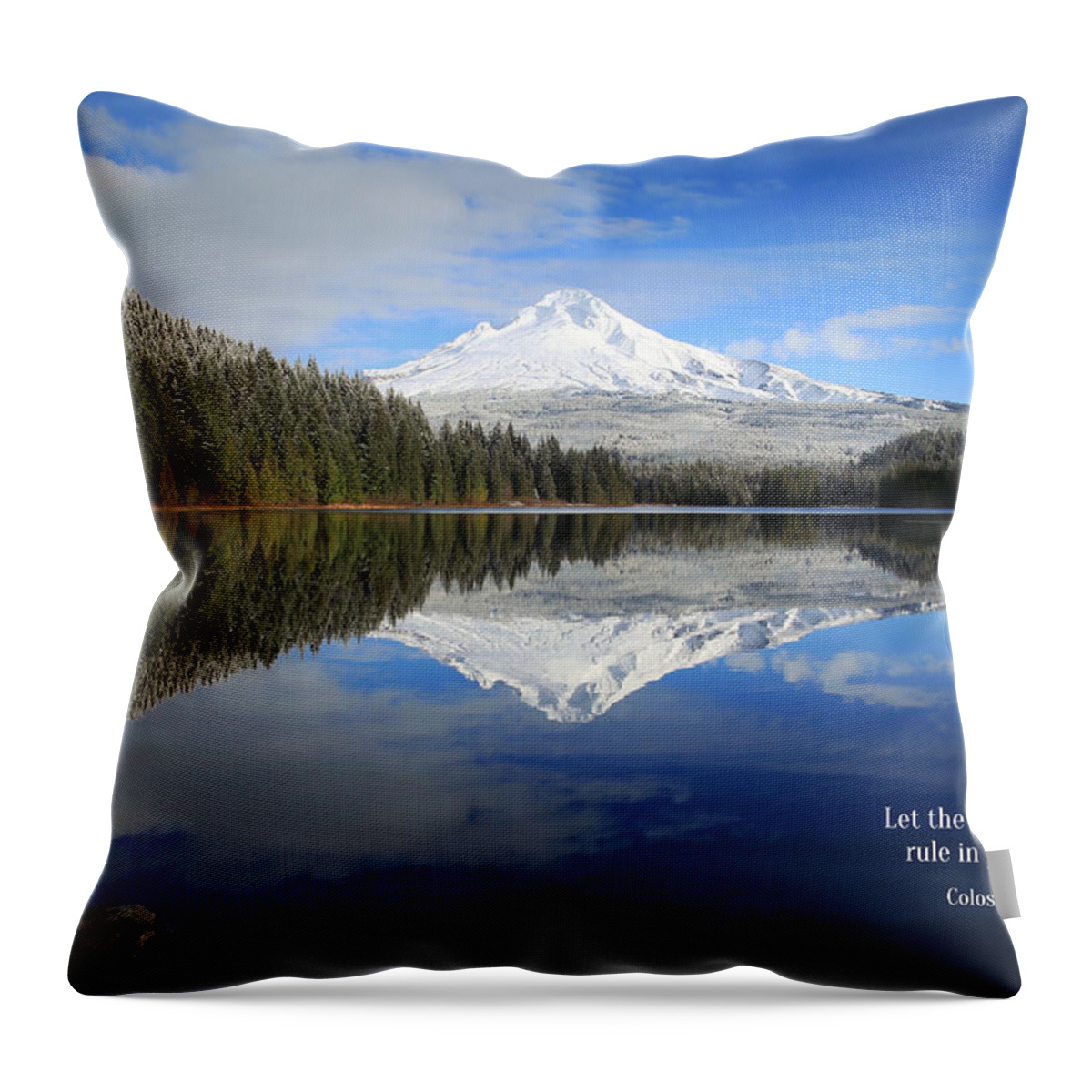The Peace Of Christ Throw Pillow featuring the photograph The peace of Christ by Lynn Hopwood