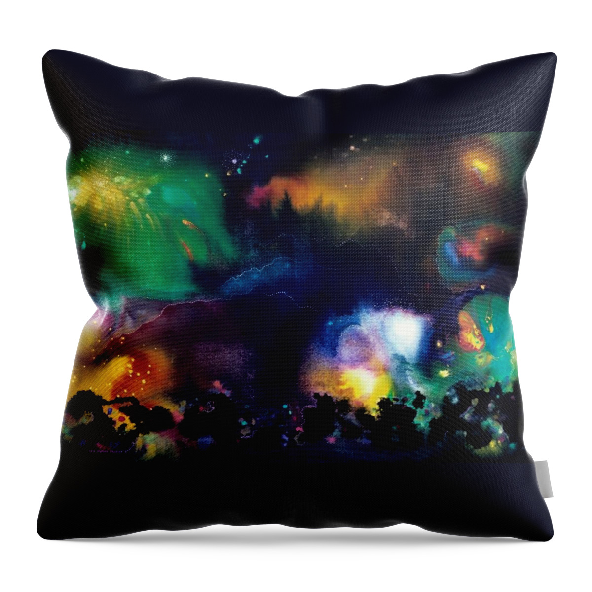 Spiritual Throw Pillow featuring the painting The Plateau of Ancient Dreams by Lee Pantas