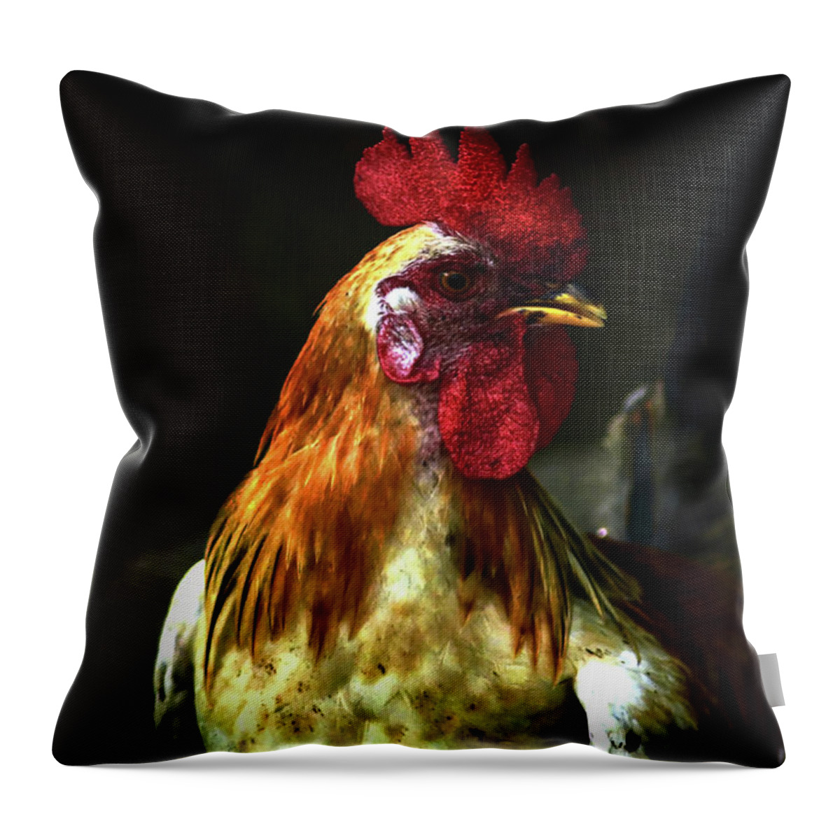 Michelle Meenawong Throw Pillow featuring the photograph The Pride Of The Rooster by Michelle Meenawong