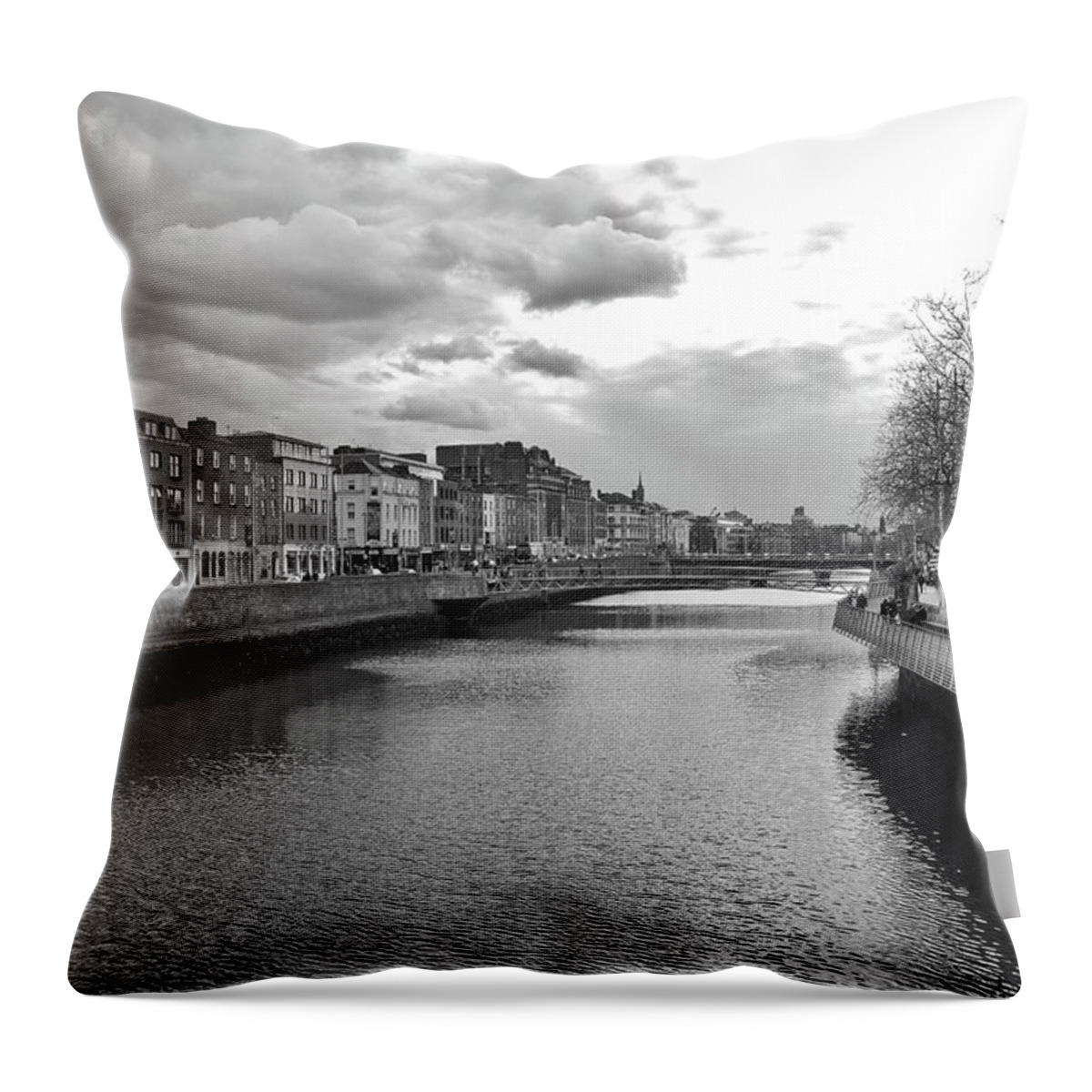 River Liffey Throw Pillow featuring the photograph The River Liffey by Marisa Geraghty Photography