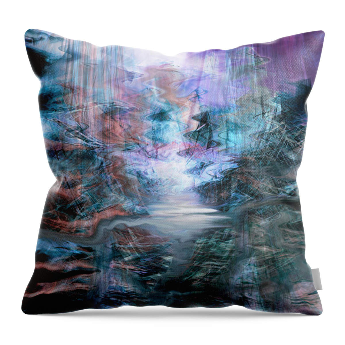 The Road Throw Pillow featuring the digital art The Road by Linda Sannuti