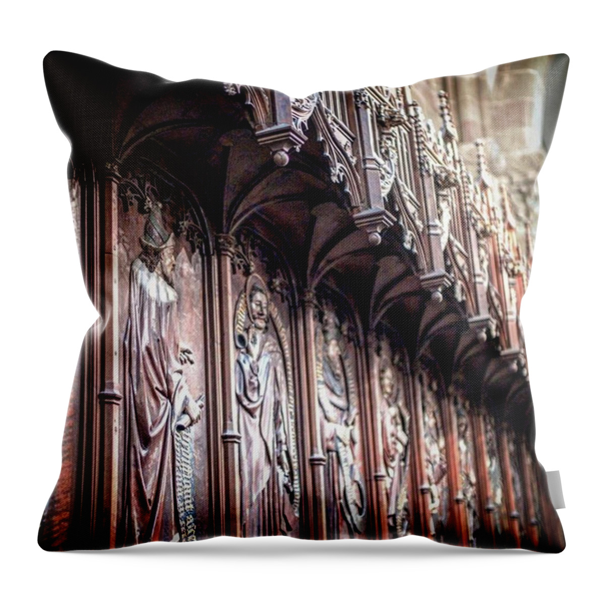 Iconography Throw Pillow featuring the photograph The Saints Of Old by Aleck Cartwright