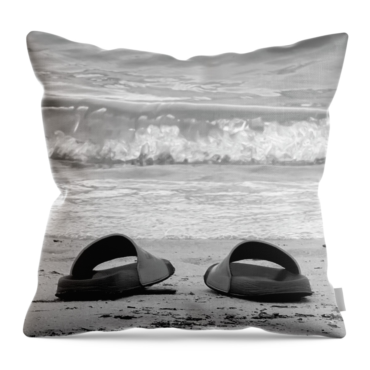 2d Throw Pillow featuring the photograph The Sand Between My Toes by Brian Wallace
