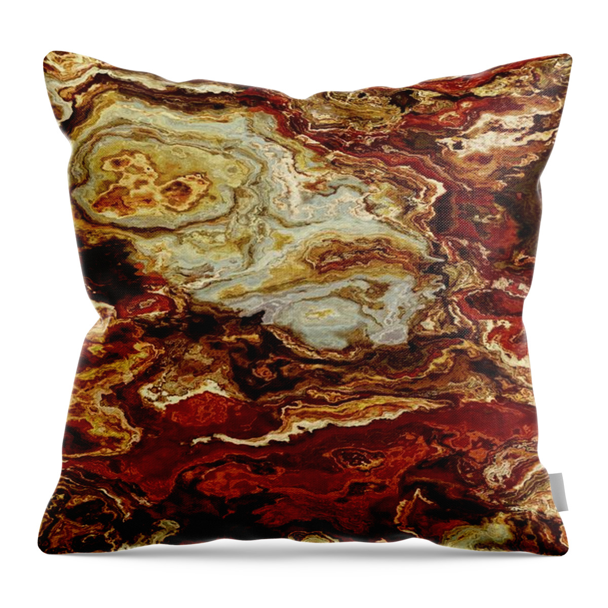 Blood Throw Pillow featuring the digital art The Sanguine Faithful by Matthew Lindley