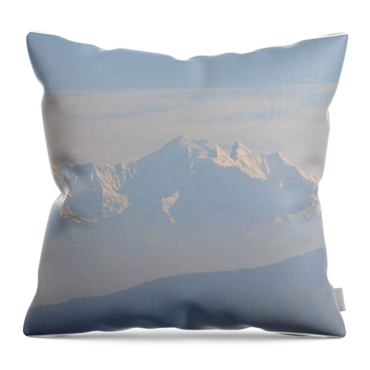 Kalanag Throw Pillow featuring the photograph The Saraswati Mountain Range by Sonali Gangane