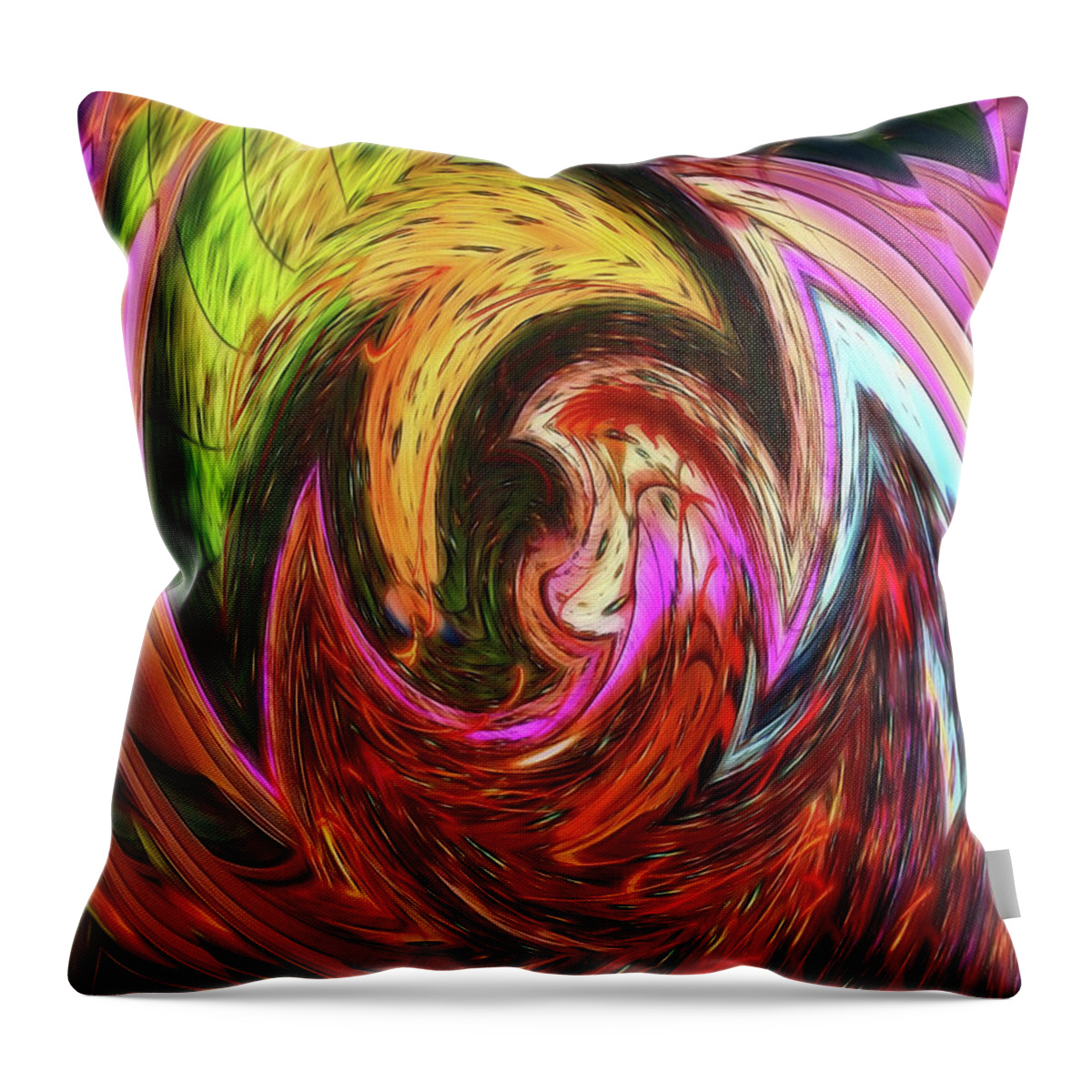 Abstract Throw Pillow featuring the photograph The Scream by Sue Melvin