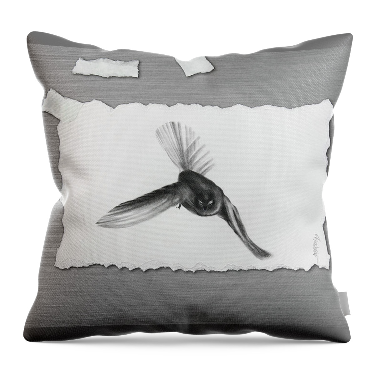 Interior Decoration Throw Pillow featuring the drawing The Search For Food by Ian Anderson