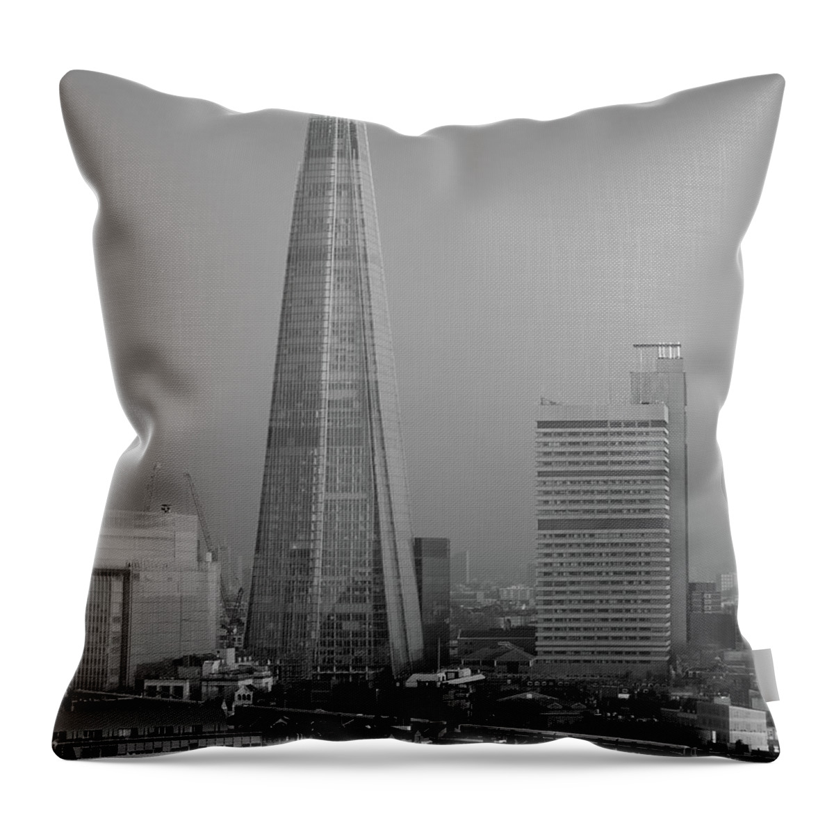 The Shard Throw Pillow featuring the photograph The Shard, London by Perry Rodriguez