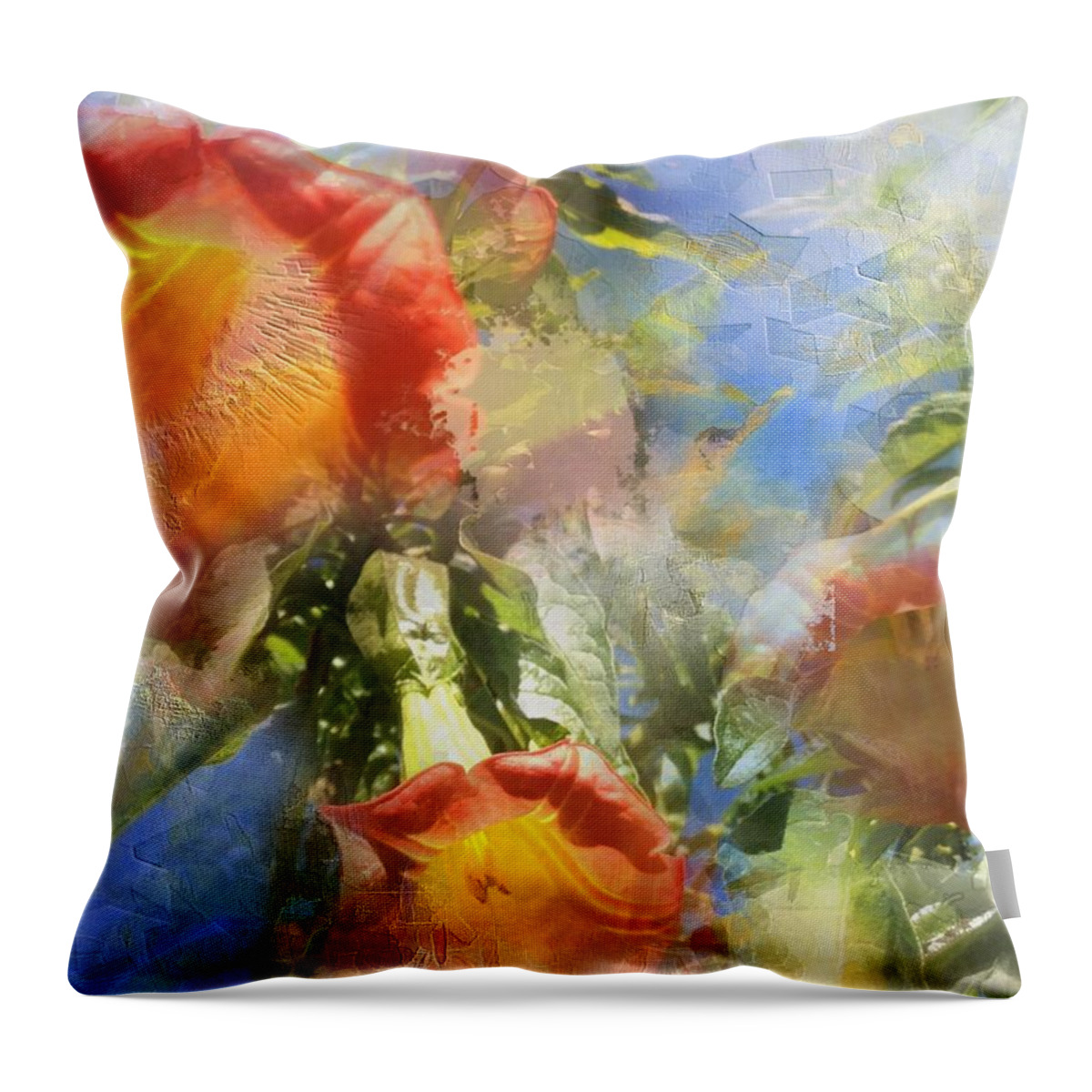 Spring Throw Pillow featuring the photograph The shining ones by Suzy Norris