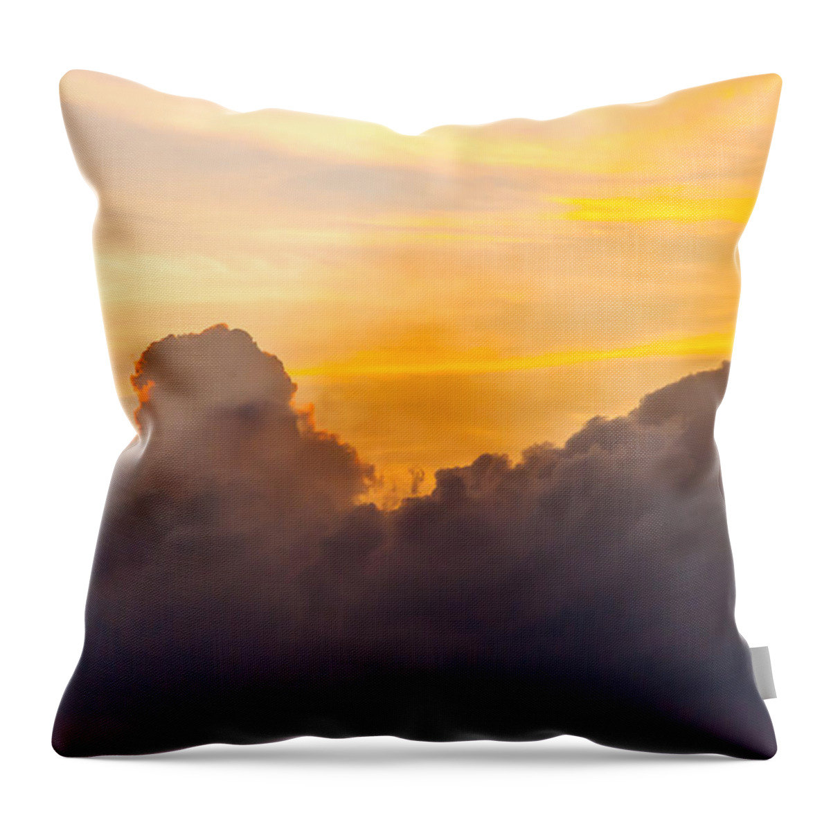 Sunsets Throw Pillow featuring the photograph The sky ablaze by Charles McCleanon