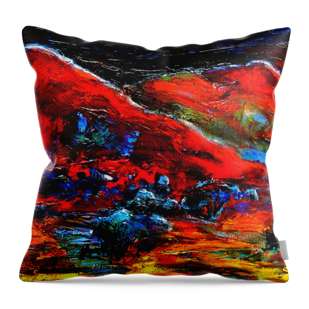 Art Throw Pillow featuring the painting The sound of the night by Jeremy Holton