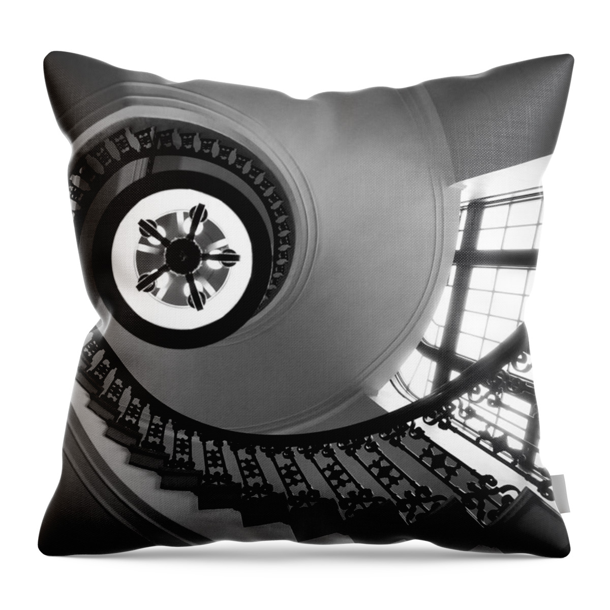 Dearborn City Hall Throw Pillow featuring the photograph The Staircase by Chris Fleming