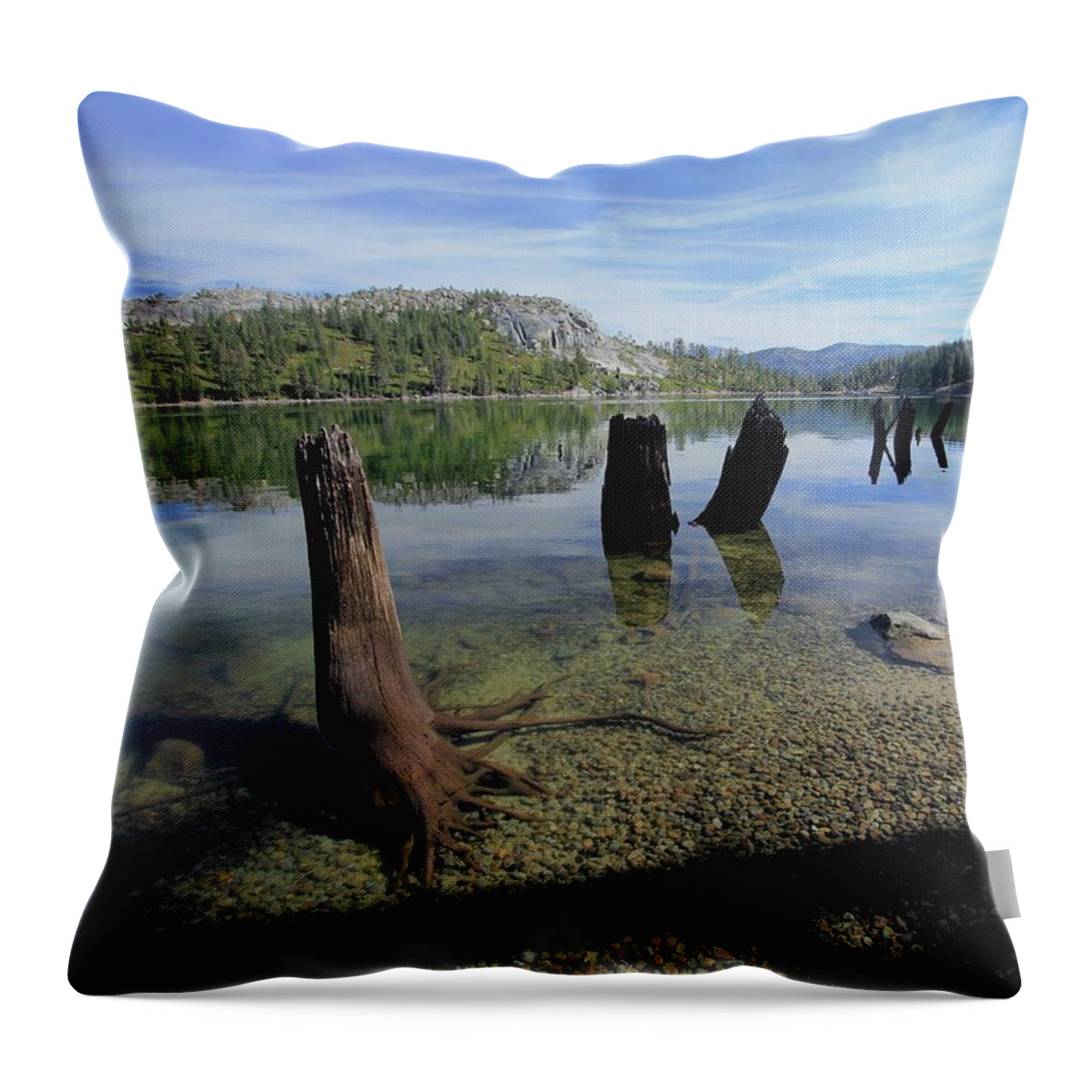 Echo Lake Throw Pillow featuring the photograph The Stir of Echoes by Sean Sarsfield