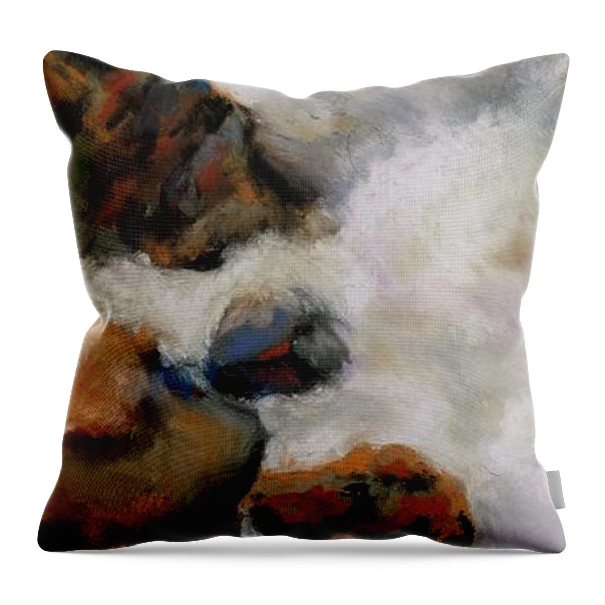 Water Throw Pillow featuring the painting The Stream Runs Through It by Frances Marino