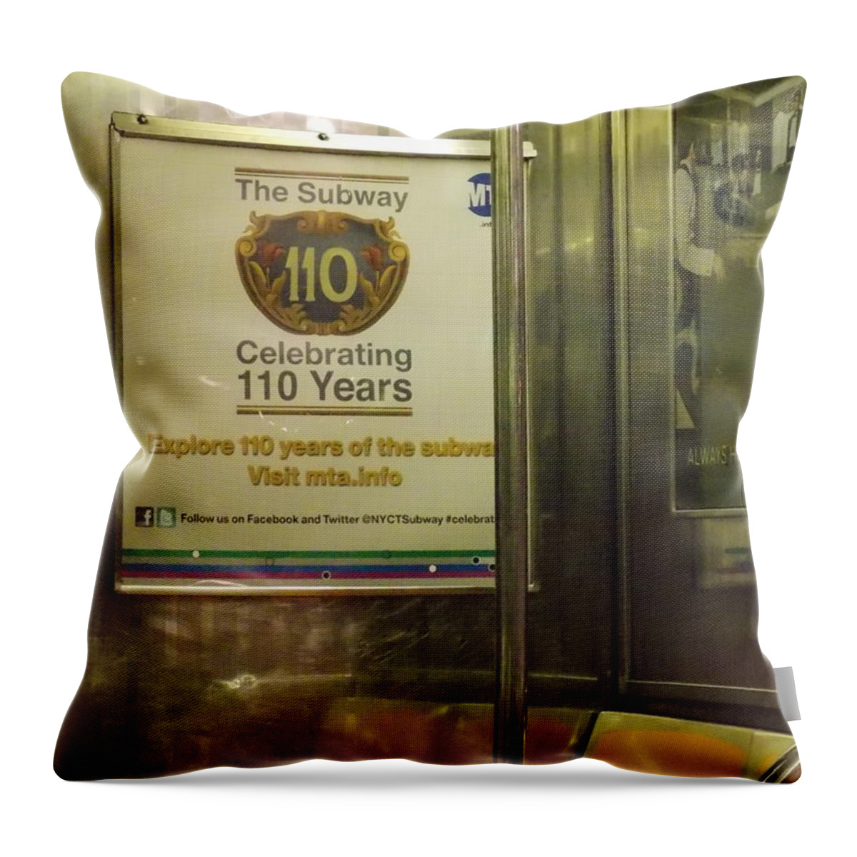 Subway Throw Pillow featuring the photograph The Subway 110 Years 1 by Nina Kindred
