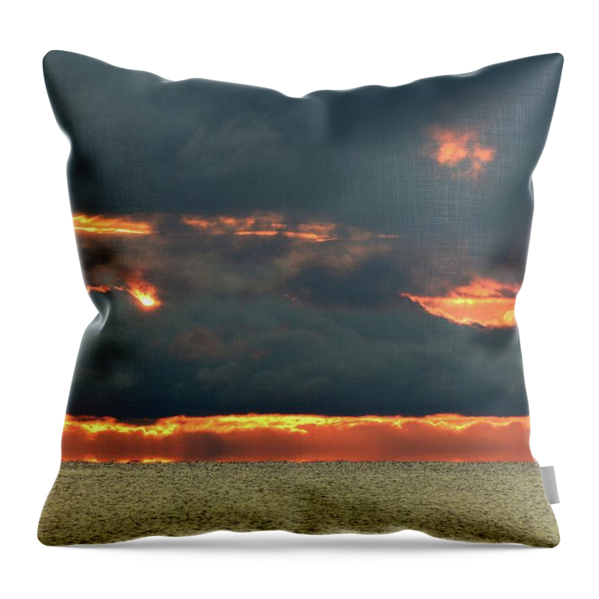 Abstract Throw Pillow featuring the photograph The Sun Hiding In A Cloud by Lyle Crump