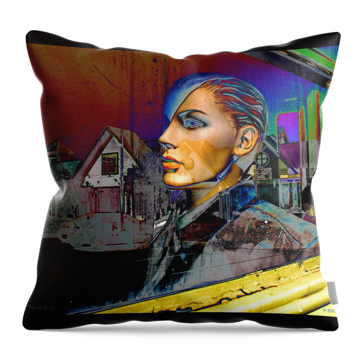 Third Throw Pillow featuring the photograph The Third Man by Larry Beat
