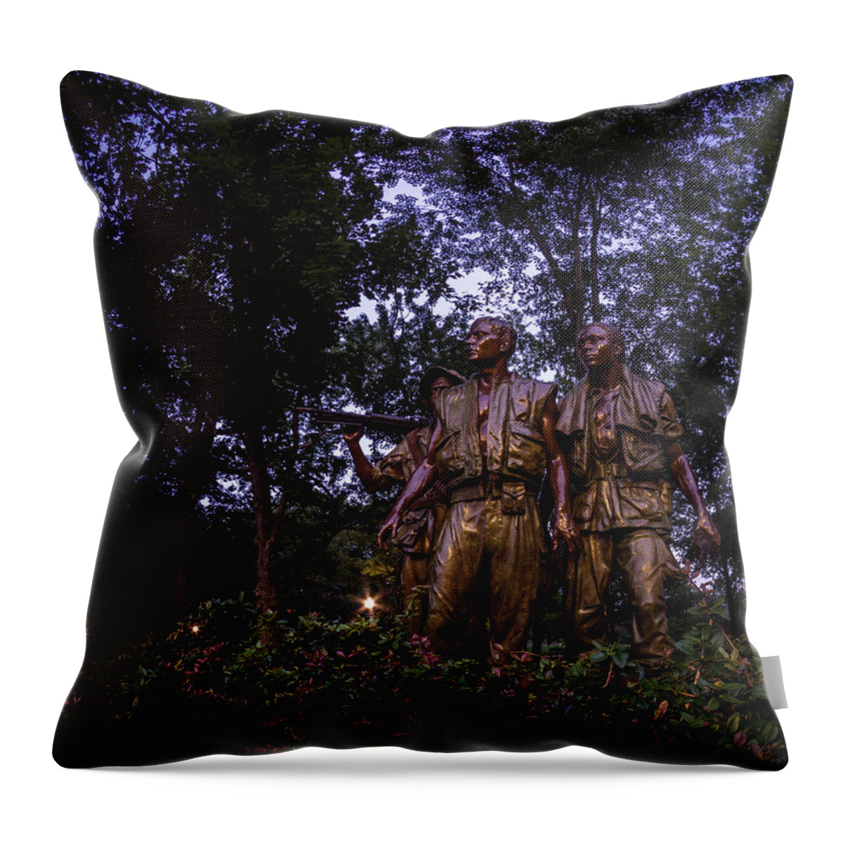 4th Of July Throw Pillow featuring the photograph The Three Soldiers by Chris Bordeleau