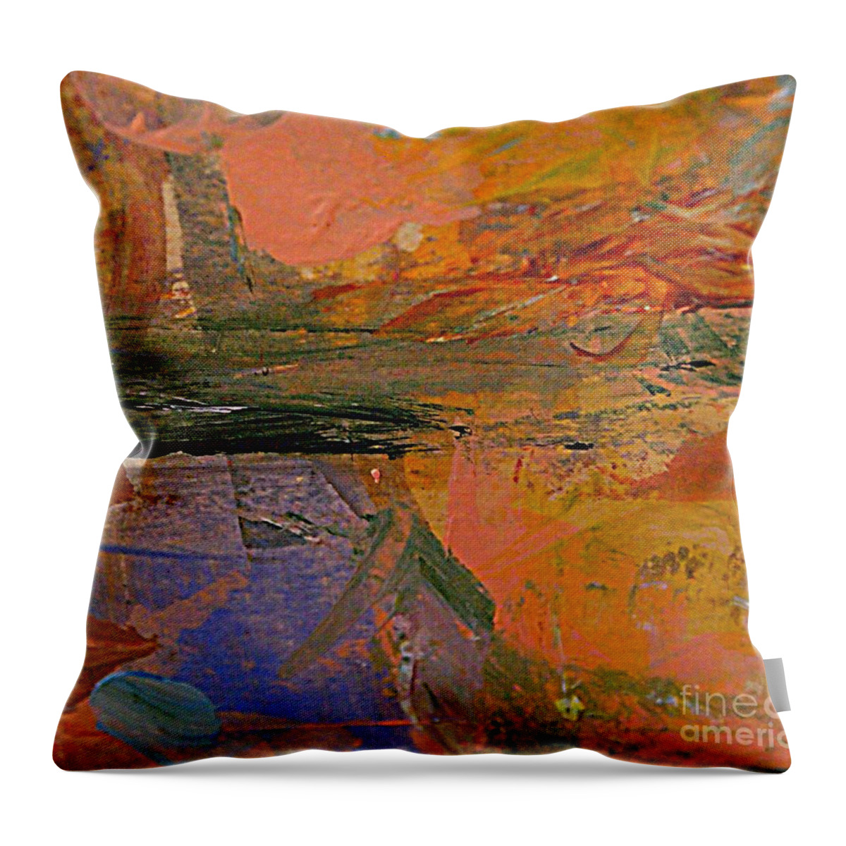 Abstract Acrylic Painting Throw Pillow featuring the painting The Tip of the Iceberg by Nancy Kane Chapman