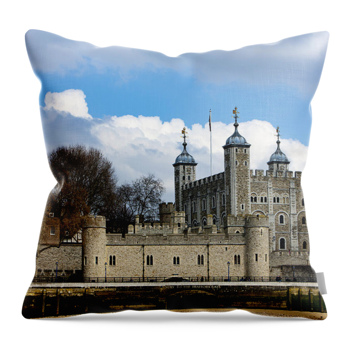 The Tower Of London Throw Pillow featuring the photograph The Tower Of London by Andy Myatt