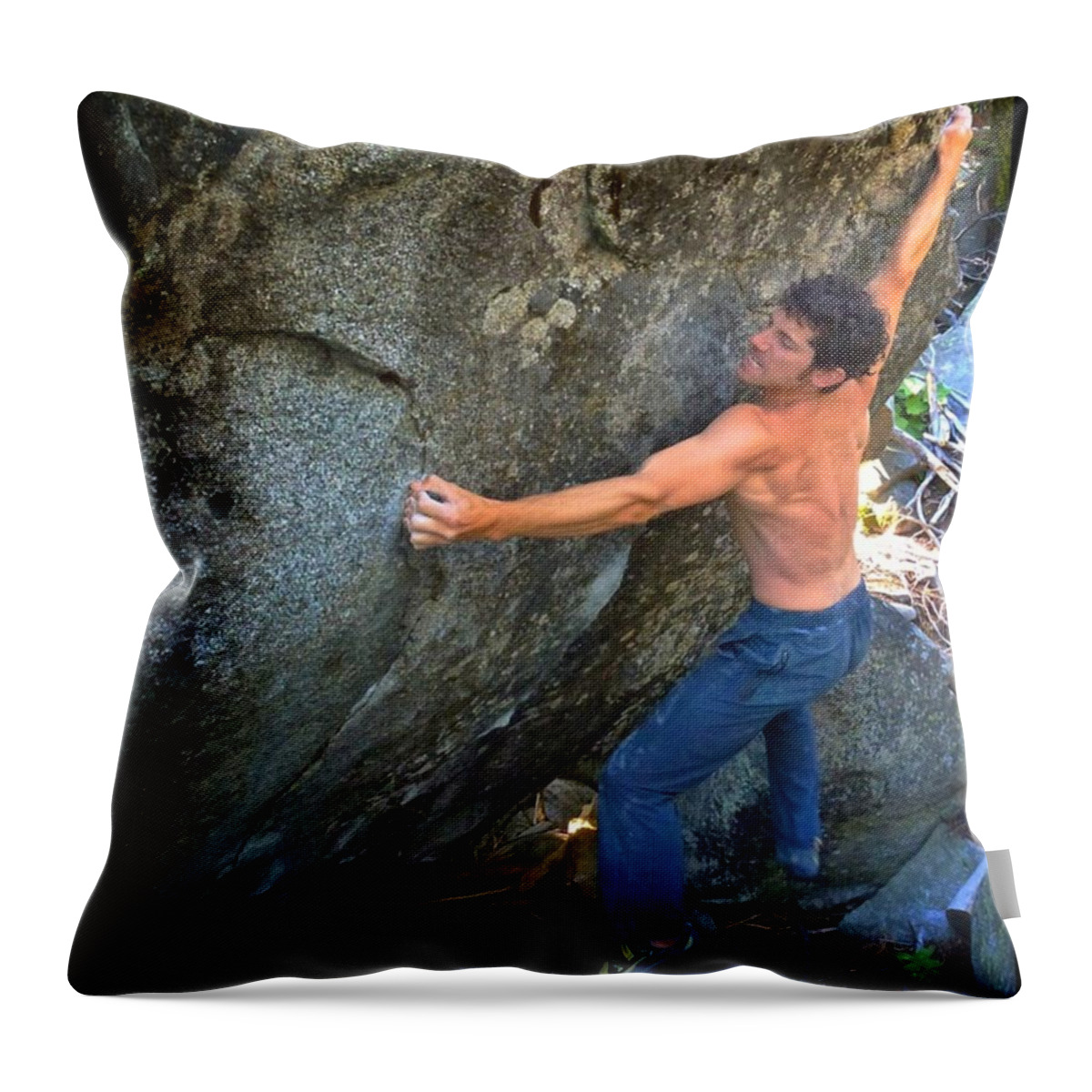 Cute Throw Pillow featuring the photograph Crossfire by Noah Kaufman