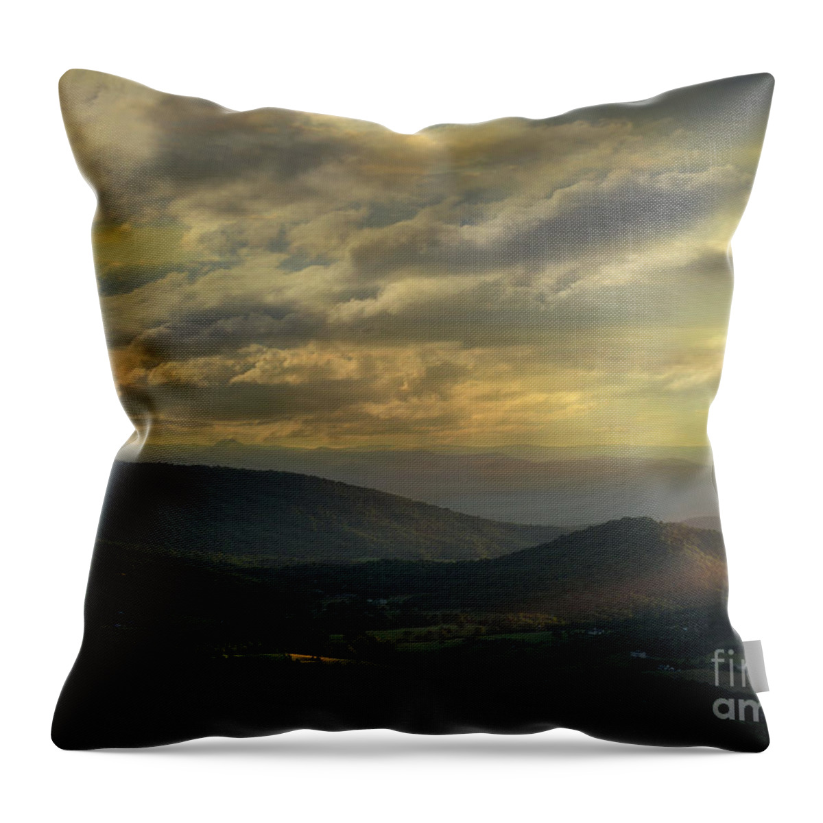 Mountains Throw Pillow featuring the photograph The Valley by Kathy Russell