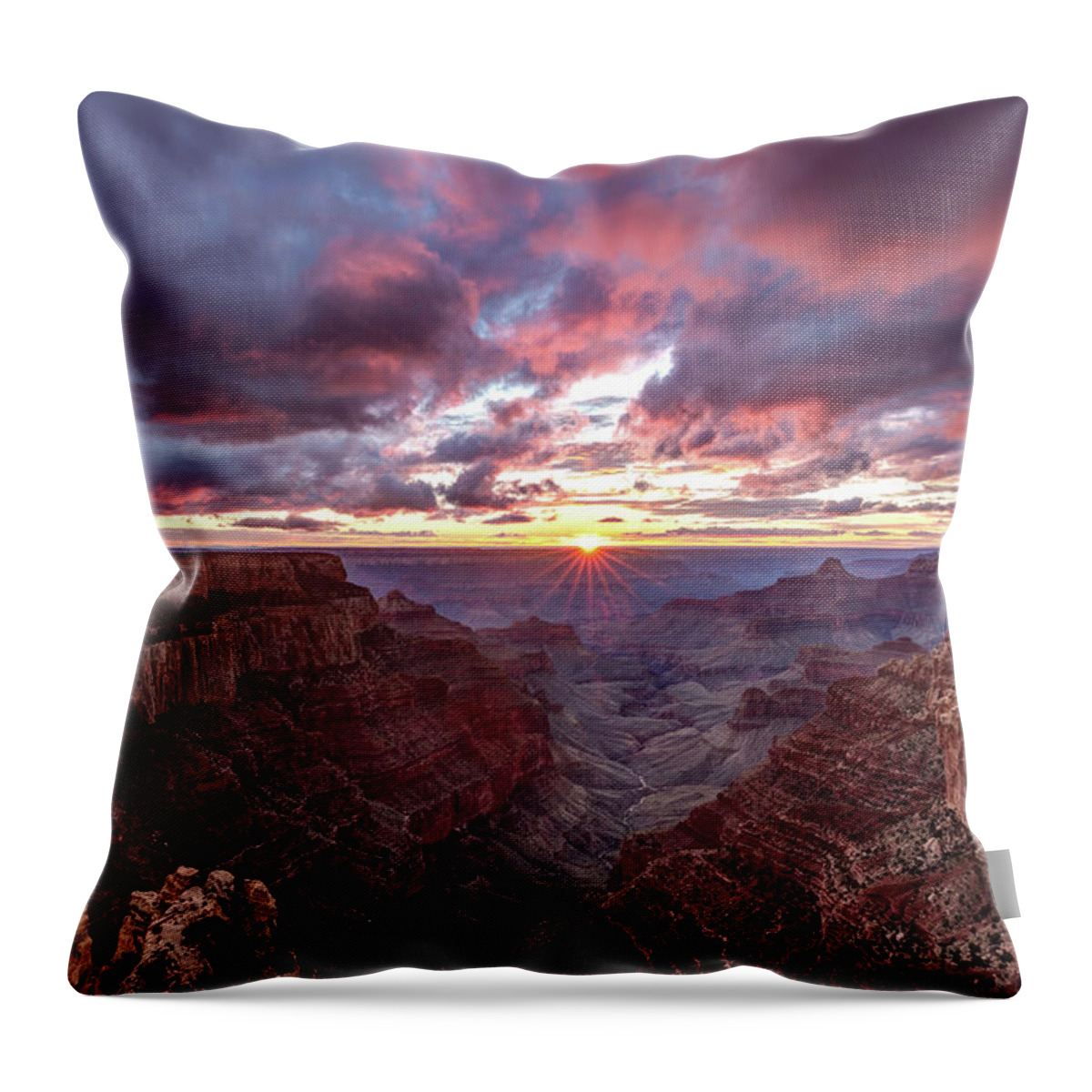Grand Canyon Throw Pillow featuring the photograph The Valley of Dreams by Pierre Leclerc Photography