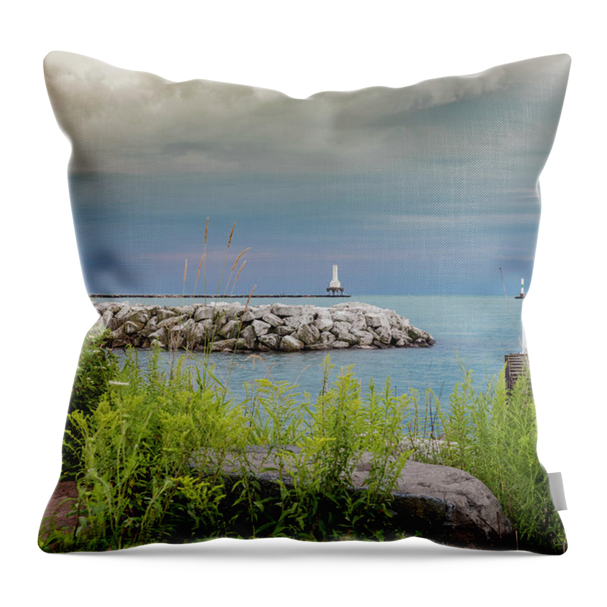 Marina Throw Pillow featuring the photograph The View by James Meyer