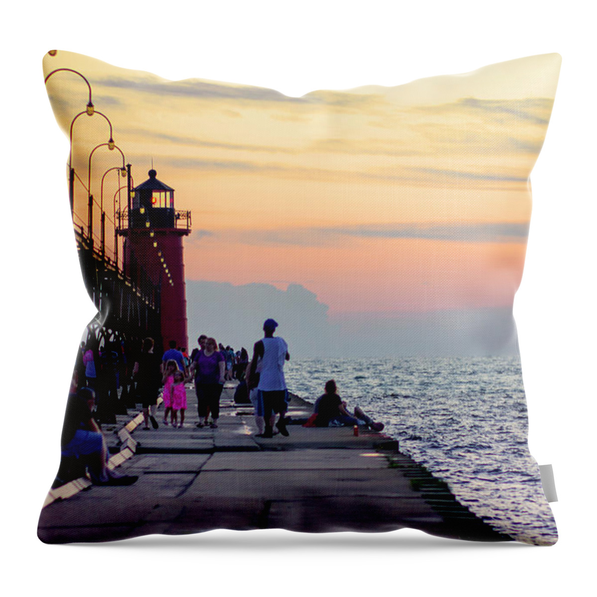 Sunset Throw Pillow featuring the photograph The View by Tammy Chesney