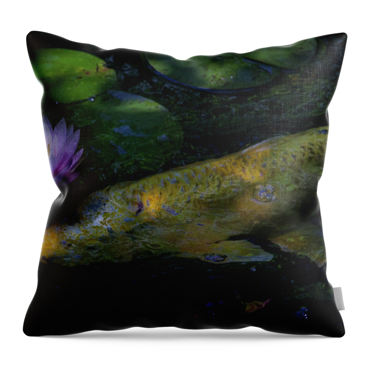 Fish Throw Pillow featuring the photograph The Visitor by David Coblitz