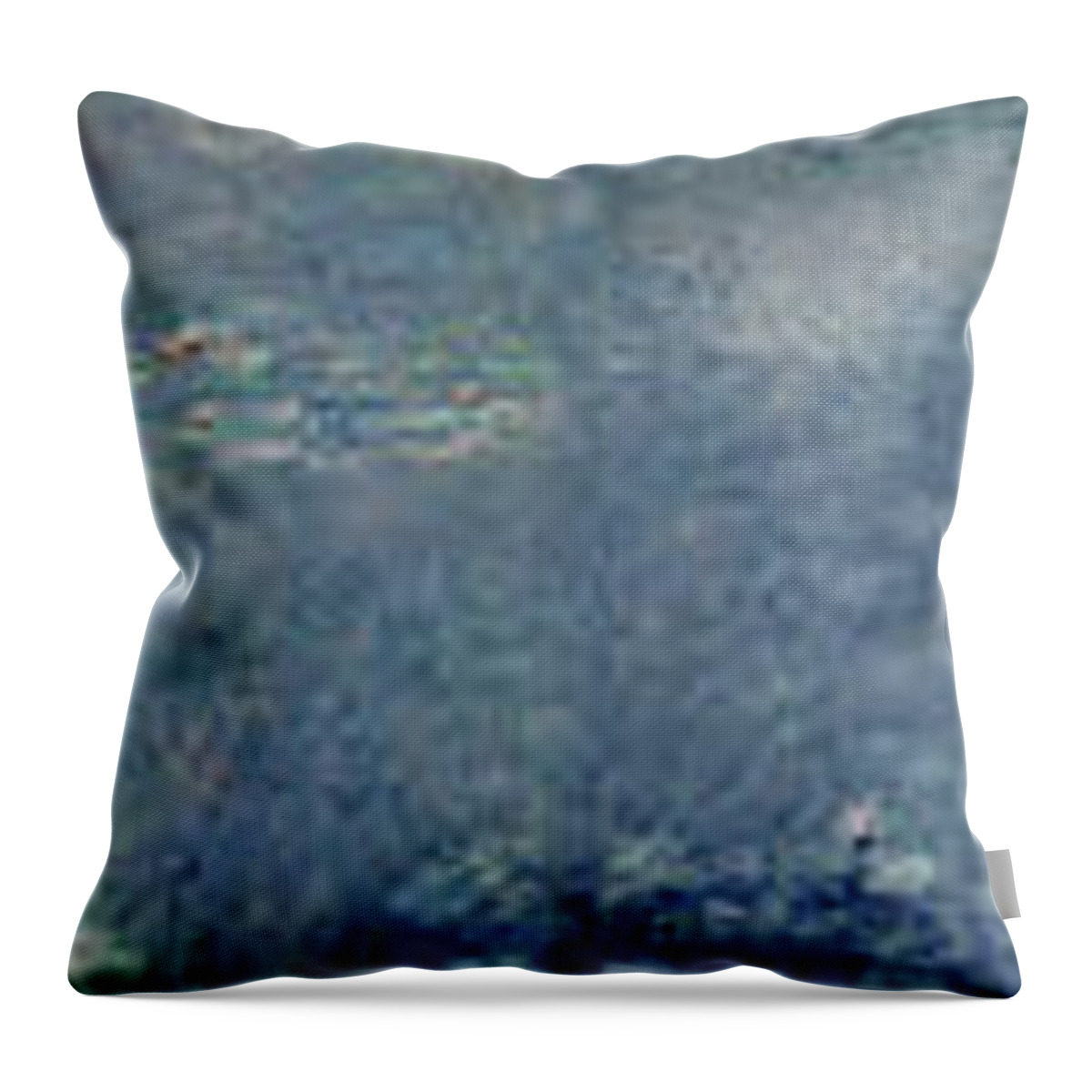 Monet Throw Pillow featuring the painting The Waterlilies, The Two Willows by Claude Monet