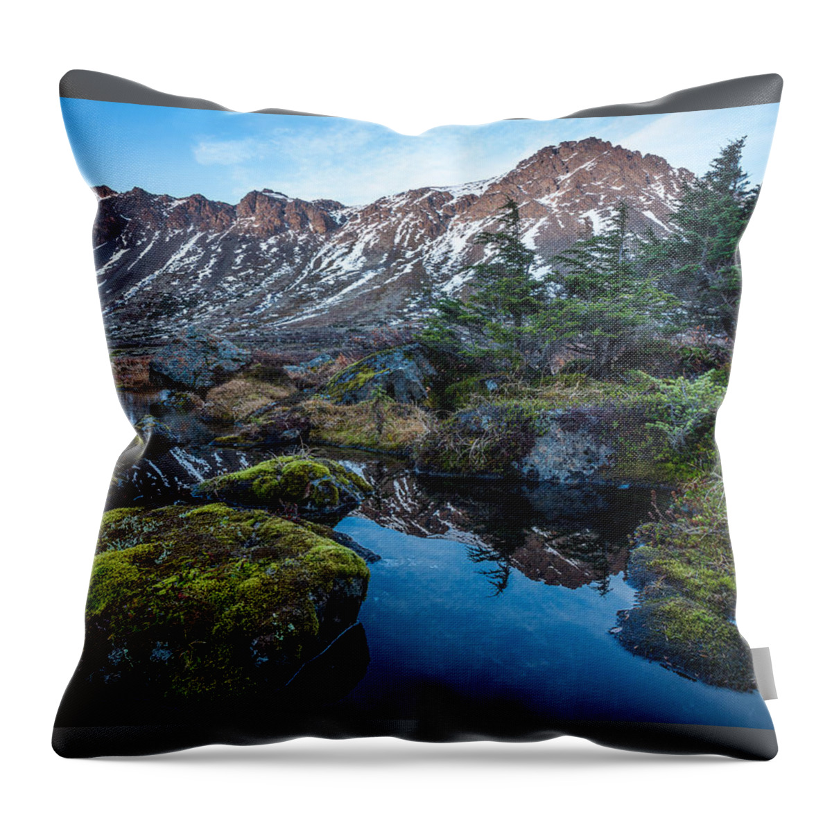 The Wedge Throw Pillow featuring the photograph The Wedge in Late Autumn by Tim Newton