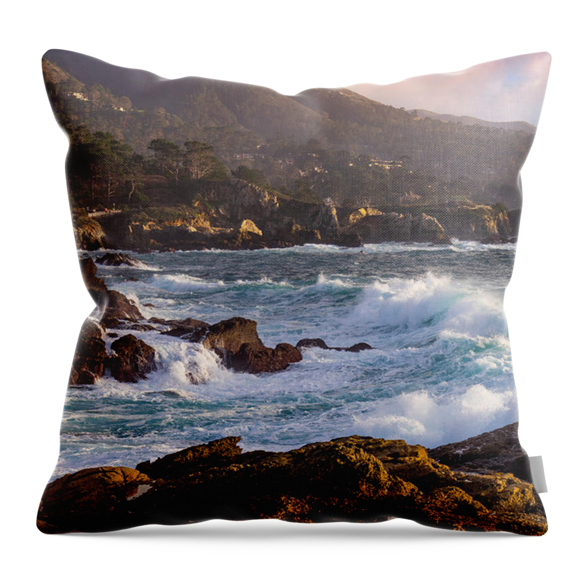 Monterey Throw Pillow featuring the photograph The West Coast by Derek Dean