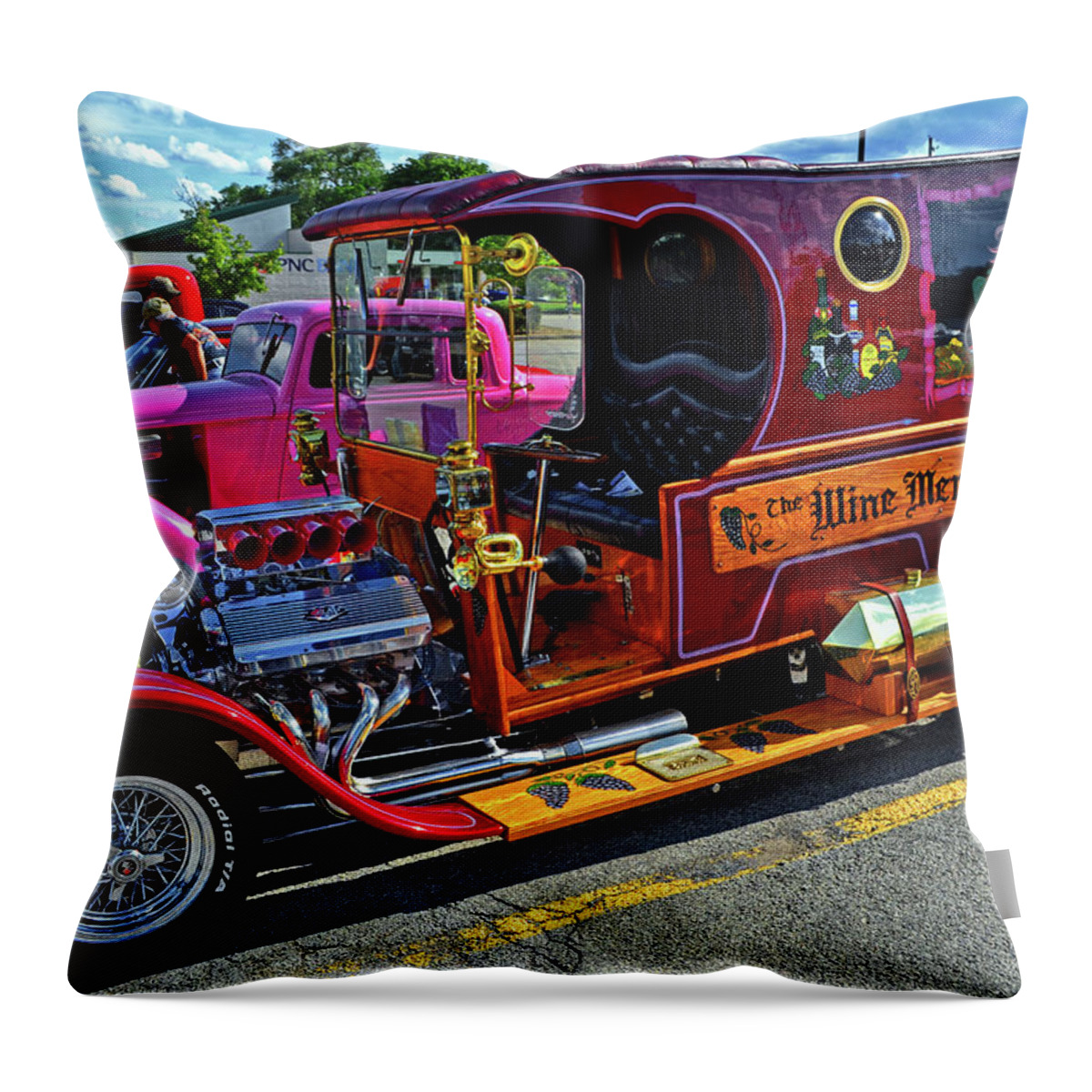 Automobile Throw Pillow featuring the photograph The Wine Merchant 001 by George Bostian