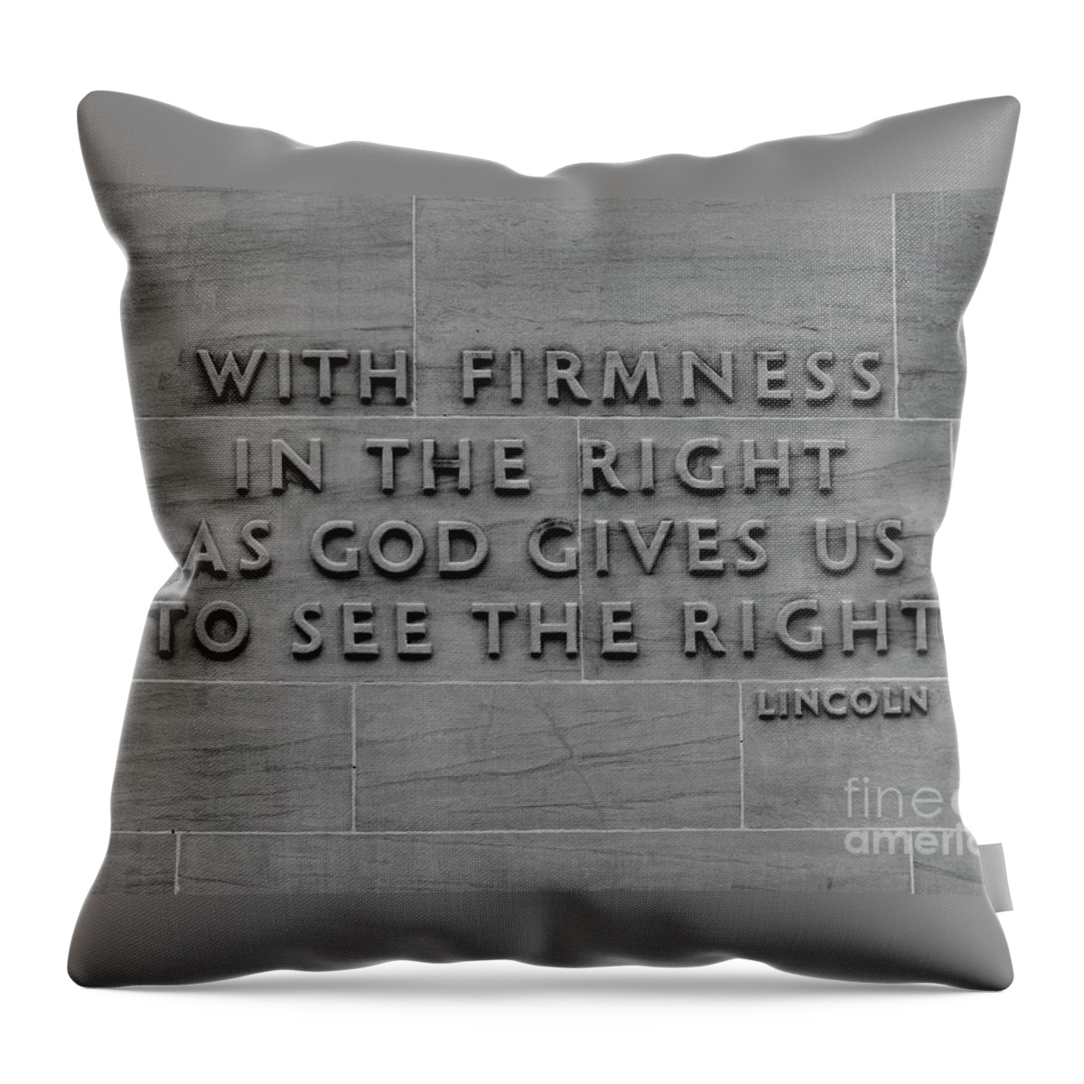 Abraham Lincoln Throw Pillow featuring the photograph The Wisdom of Abraham Lincoln by James Brunker