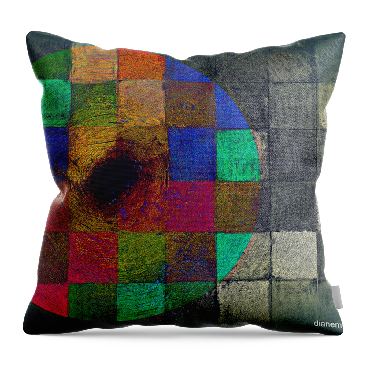 Abstract Throw Pillow featuring the photograph Their Latest Album by Diane montana Jansson