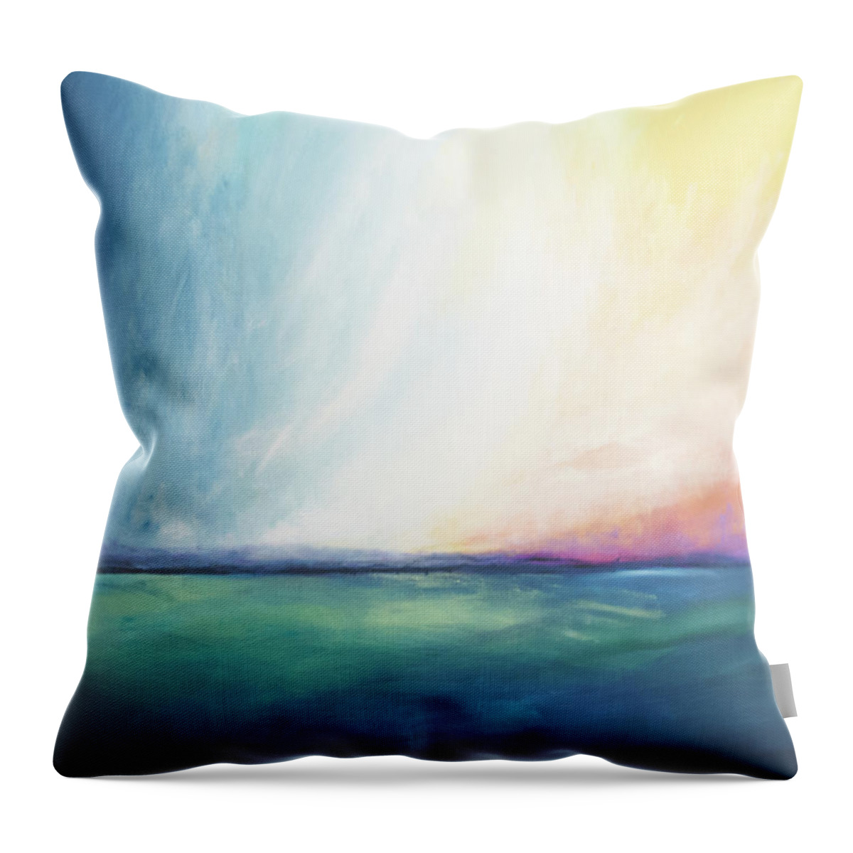 Sunrise Throw Pillow featuring the painting Then Sings My Soul by Linda Bailey