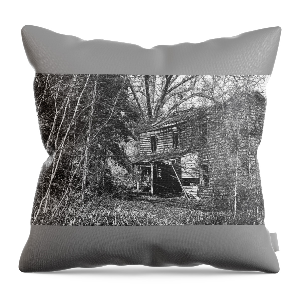 House Throw Pillow featuring the painting There Was Joy in This House by Brenda Spencer