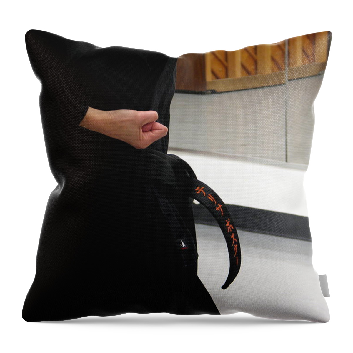 Karate Throw Pillow featuring the photograph Theresa by Kelly Mezzapelle
