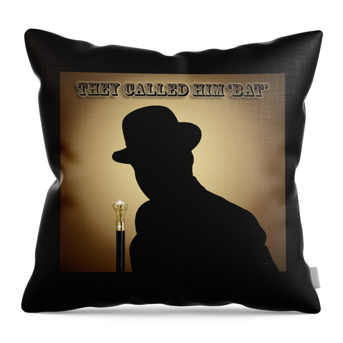 2d Throw Pillow featuring the digital art They Called Him Bat by Brian Wallace