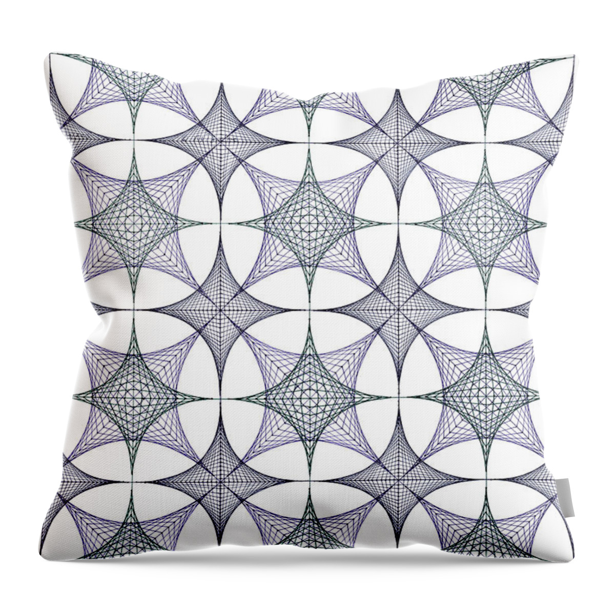 Geometry Throw Pillow featuring the drawing Think Tank by Bev Donohoe