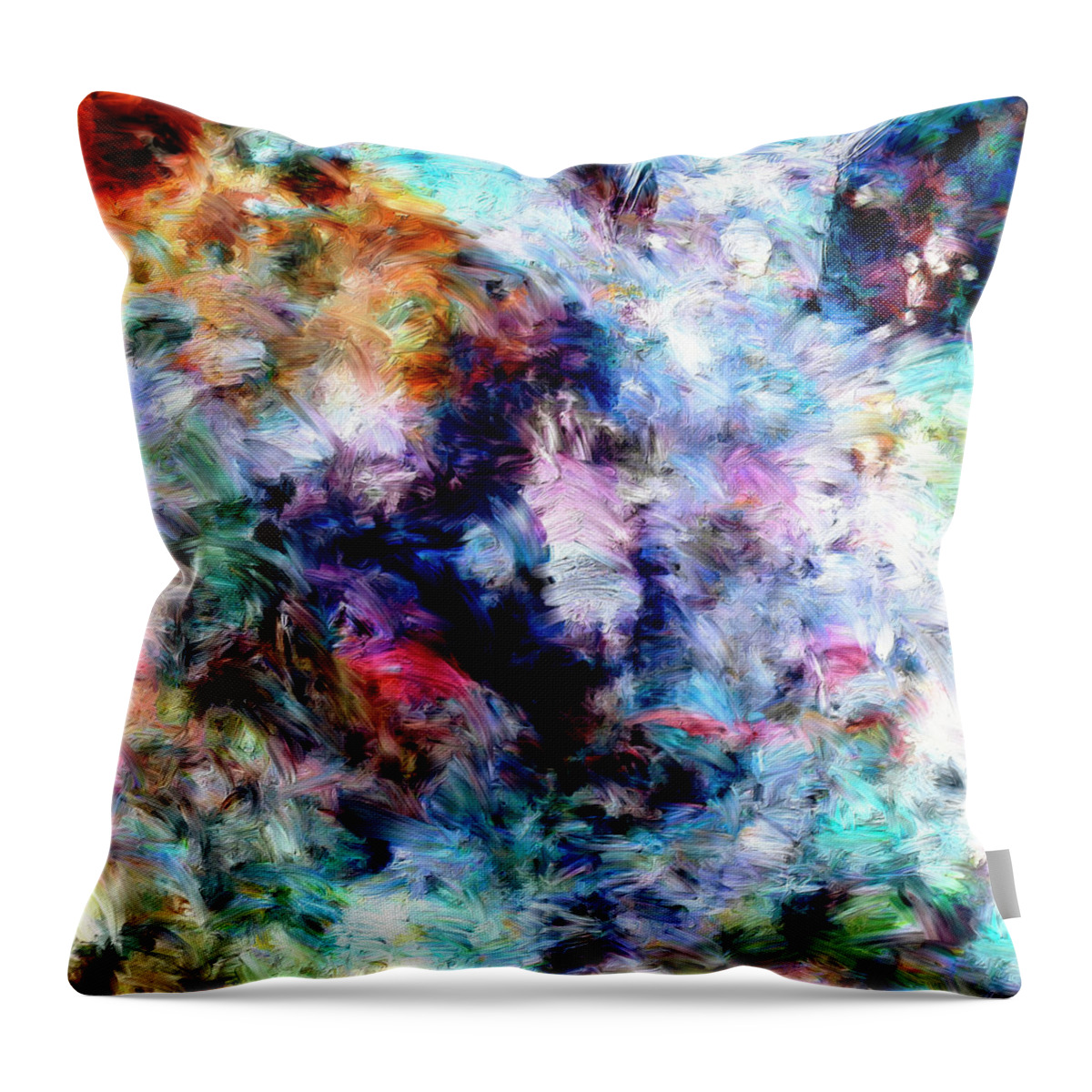 Abstract Throw Pillow featuring the painting Third Bardo by Dominic Piperata