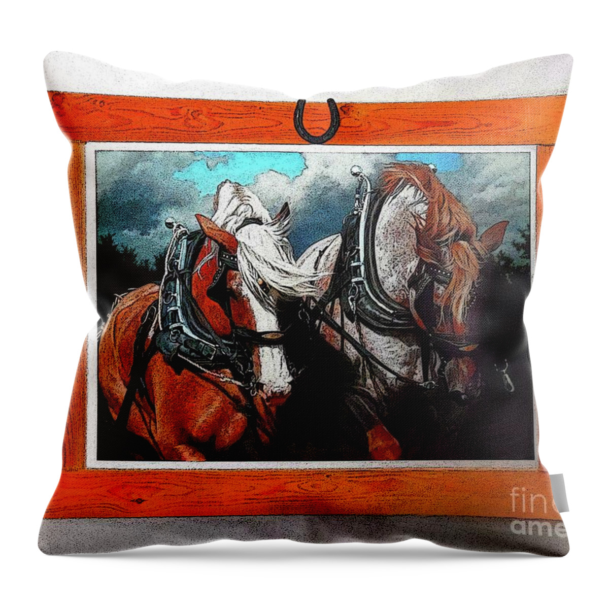 Black Diamond Throw Pillow featuring the photograph This Is My Team by Al Bourassa