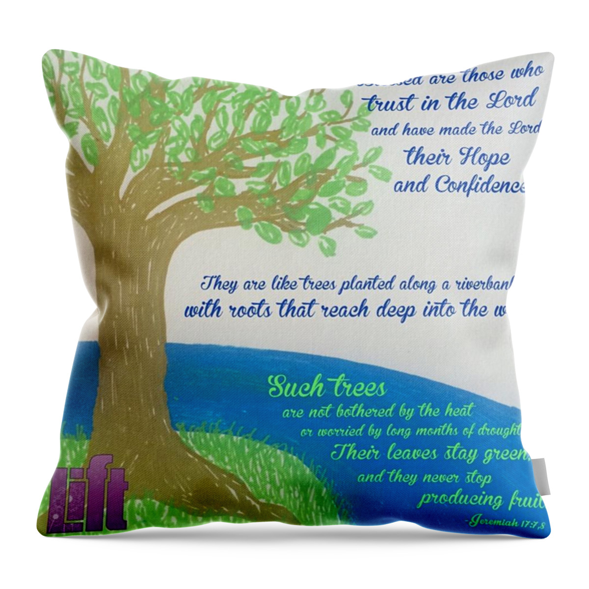 Confidence Throw Pillow featuring the photograph This Is What The Lord Says:
“cursed by LIFT Women's Ministry designs --by Julie Hurttgam