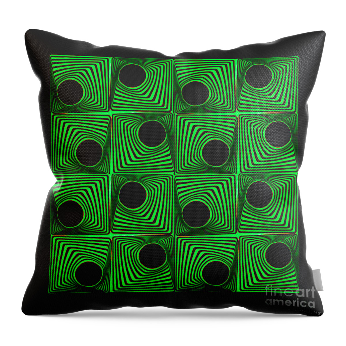 3d Throw Pillow featuring the digital art This Way And That, No. 4 by Walter Neal
