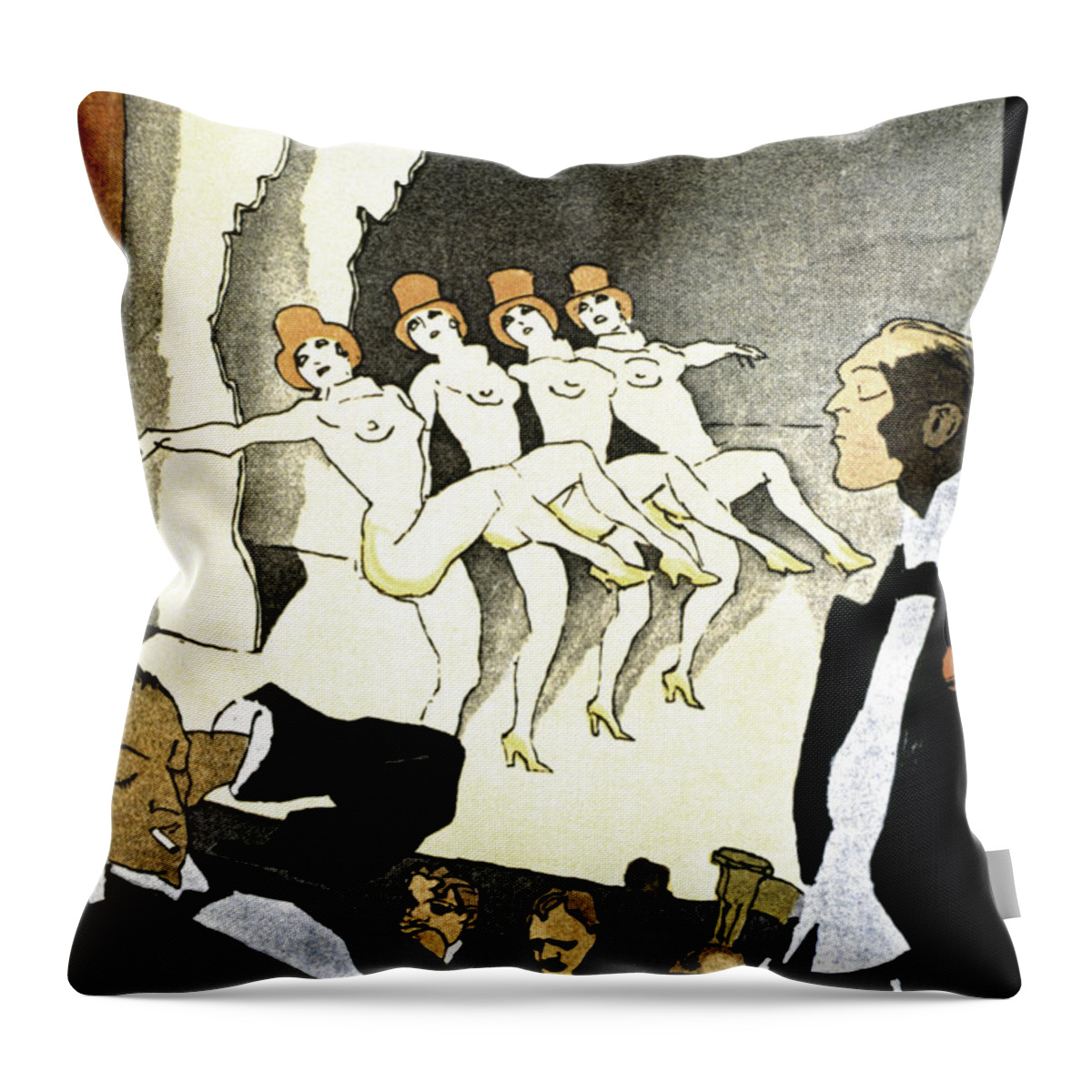 1926 Throw Pillow featuring the painting Thony: Nacktkultur, 1926 by Granger