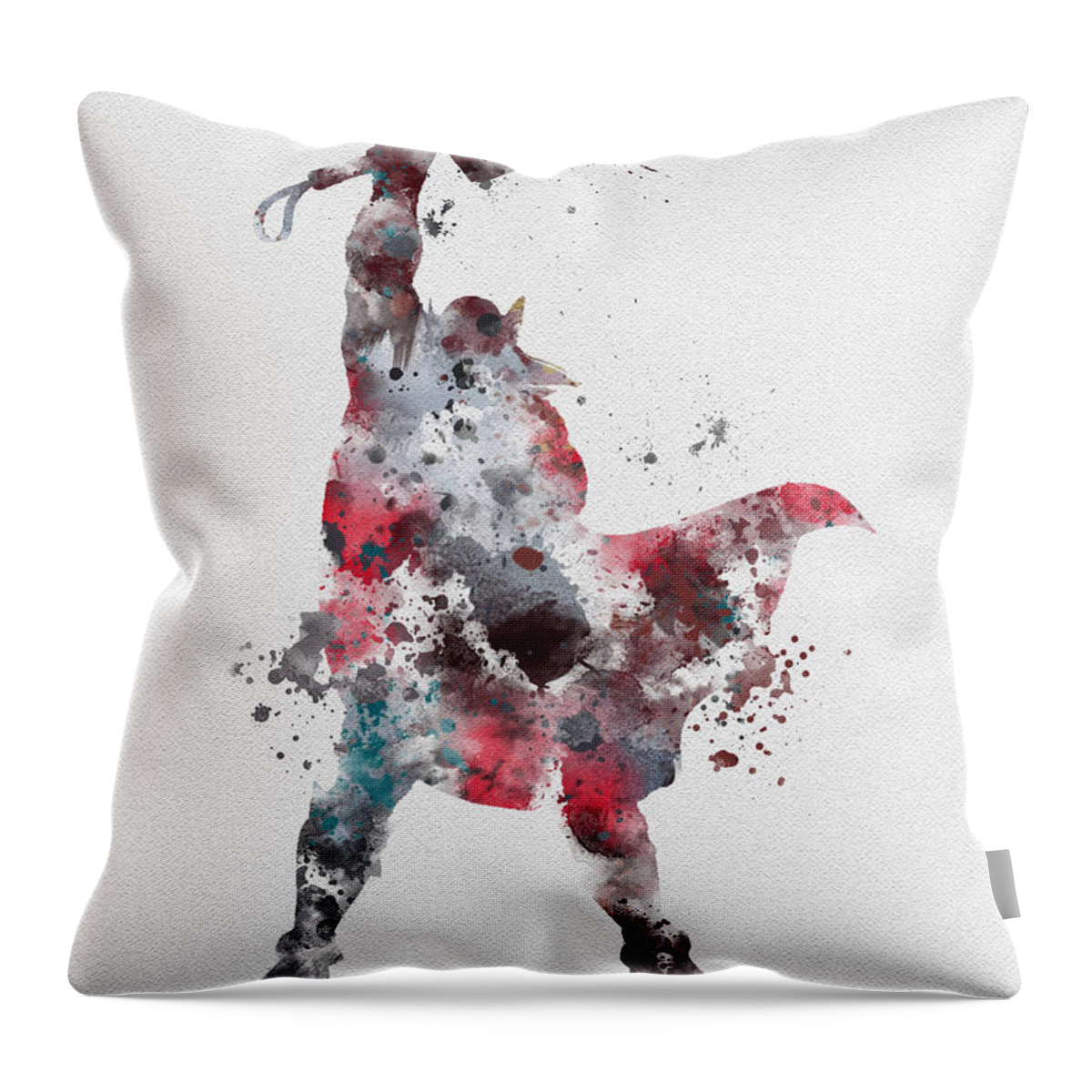 Thor Throw Pillow featuring the mixed media Thor by My Inspiration