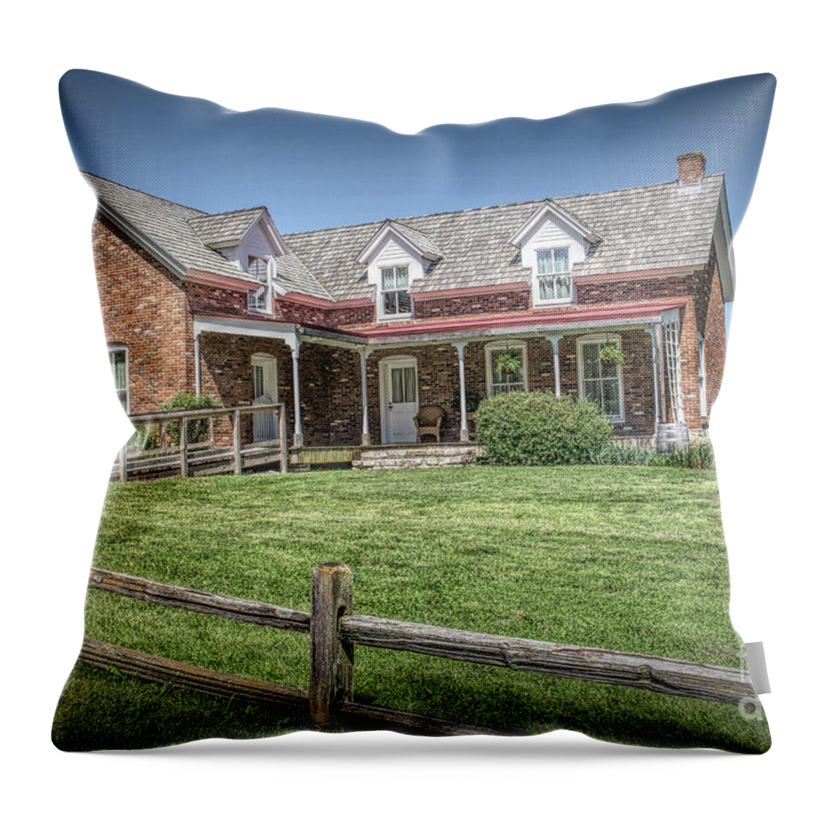 Thornton Mansion Throw Pillow featuring the photograph Thornton Mansion by Lynn Sprowl