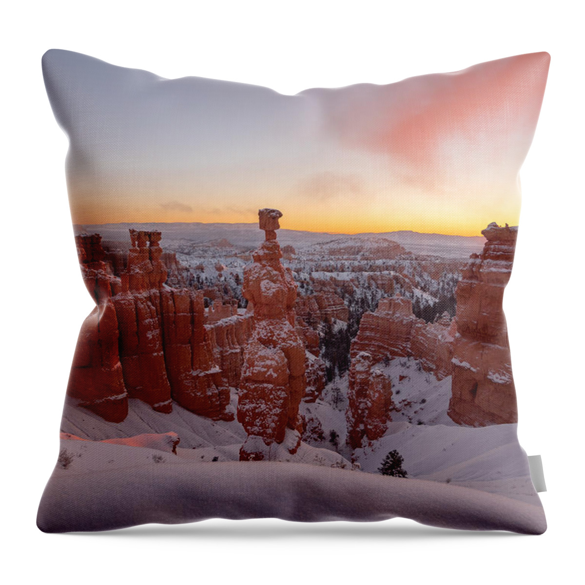 Thor's Hammer Throw Pillow featuring the photograph Thor's Glow by Emily Dickey